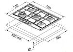 Превью картинка Газовая варочная панель Franke FHTL 755 4G TC OA C #2