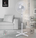 Превью картинка Вентилятор Lex LXFC 8310, 16" напольный вентилятор , белый #1