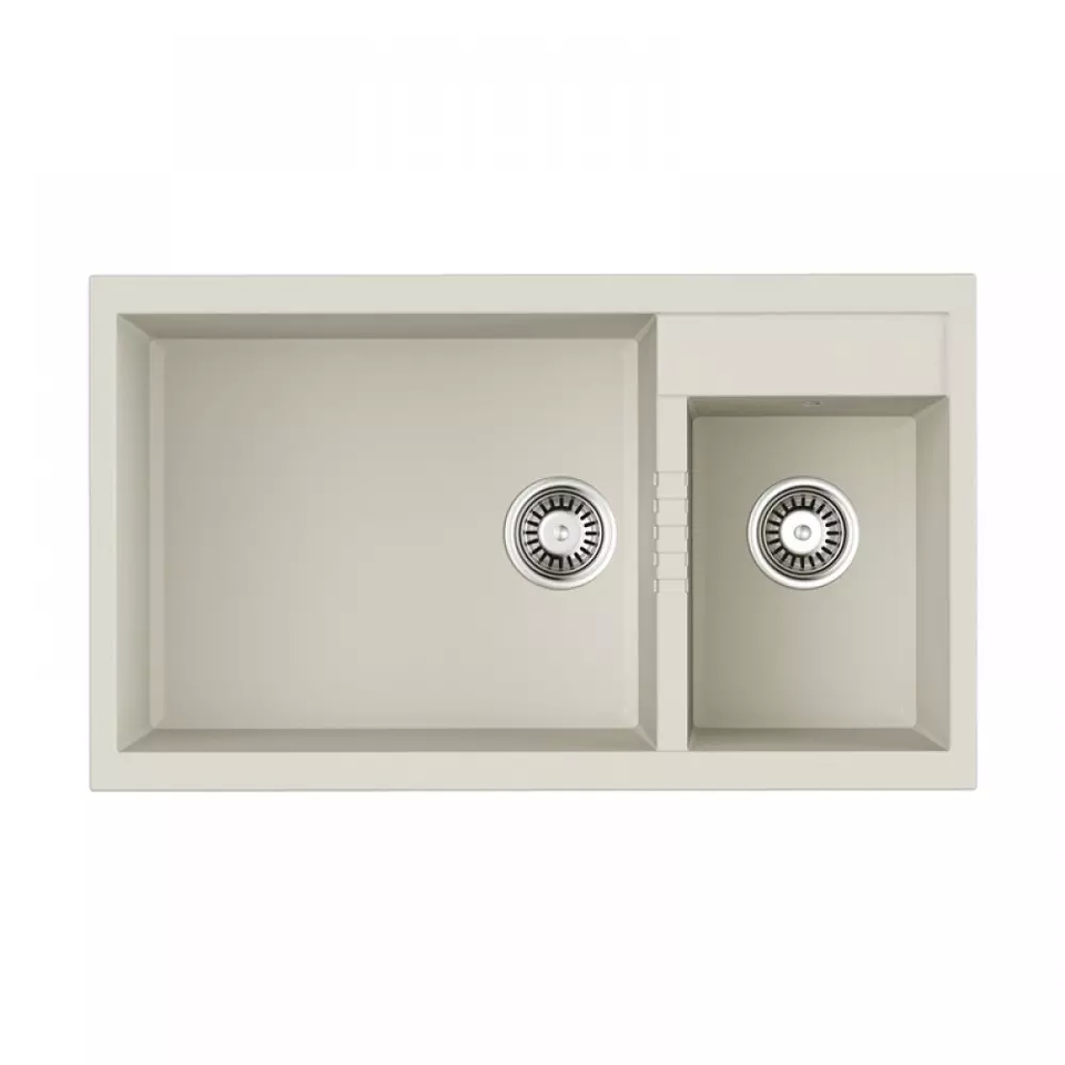 Фото Гранитная мойка Omoikiri Tedori 86-2-LB-WH Tetogranit/белый