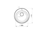 Превью картинка Кварцевая мойка Lex LUGANO 480 WHITE кварцевая мойка #2