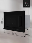Превью картинка Печь микроволновая встраиваемая Lex BIMO 20.07 BLACK микроволновая печь #7