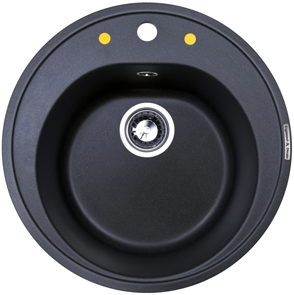 Фото Гранитная мойка Zigmund & Shtain KREIS 505 Тёмная скала