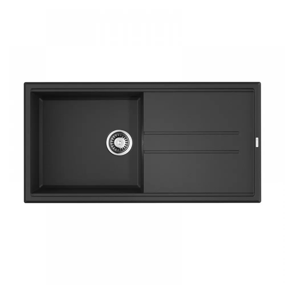 Фото Гранитная мойка Omoikiri Tedori 100-BL Tetogranit/черный