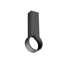 Картинка Duslar Проходной держатель для круглой штанги RAIN, крепление к полке, антрацит