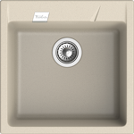 Превью картинка Кварцевая мойка Rivelato RAUM 50 1-чаша 500*510мм beige scuro #1