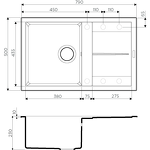 Превью картинка Гранитная мойка Omoikiri Sumi 79-BE Tetogranit/ваниль #2