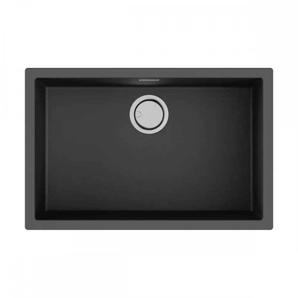 Фото Гранитная мойка Omoikiri Yamakawa 75T-U/I-BL Tetogranit/черный