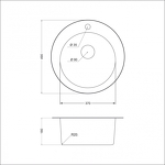 Превью картинка Металлическая мойка Emap 490 глянец #2