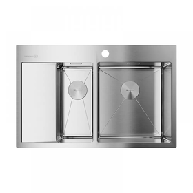 Картинка Omoikiri Akisame 78-2-R-IN нерж. сталь/нержавеющая сталь