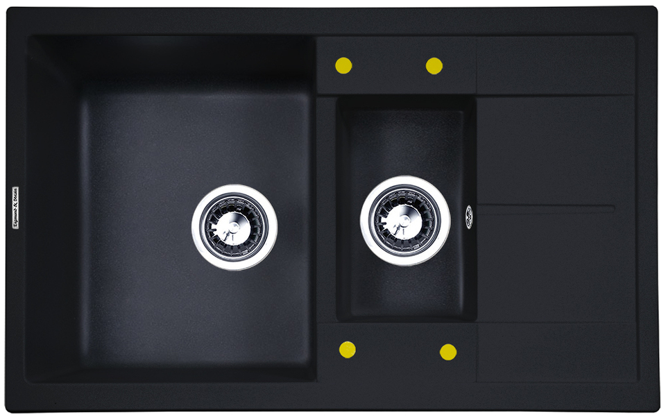 Фото Гранитная мойка Zigmund & Shtain RECHTECK 780.2 Тёмная скала