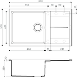 Превью картинка Гранитная мойка Omoikiri Sumi 86-WH Tetogranit/белый #2