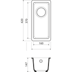 Превью картинка Гранитная мойка Omoikiri Kata 20-U-BE Artgranit/ваниль #2