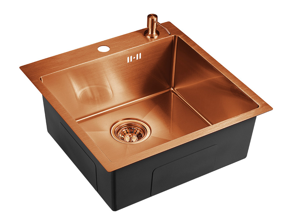 Фото Металлическая мойка EMAR EMB-117A PVD Nano Coppery