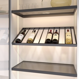 Картинка Duslar Полка WINERY для бутылок с подсветкой, ширина 867 мм, глубина 370 мм, антрацит