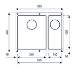 Превью картинка Гранитная мойка Zigmund & Shtain INTEGRA 500.2 Молодое шампанское #2