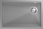 Превью картинка Гранитная мойка Rivelato LINO 654-R 1-чаш 650*440 grigio metallizzato #1