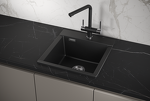Превью картинка Кварцевая мойка GRANULA 4701, ШВАРЦ #2
