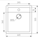 Превью картинка Гранитная мойка Zigmund & Shtain PLATZ 465 Индийская ваниль #3