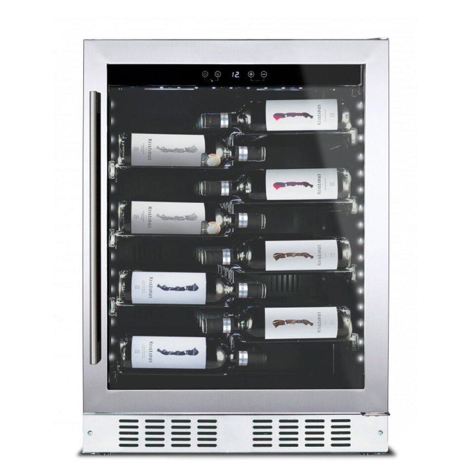 Фото Шкаф винный встраиваемый Винный холодильник (шкаф) компрессорный Dunavox DAUF-40.138SS