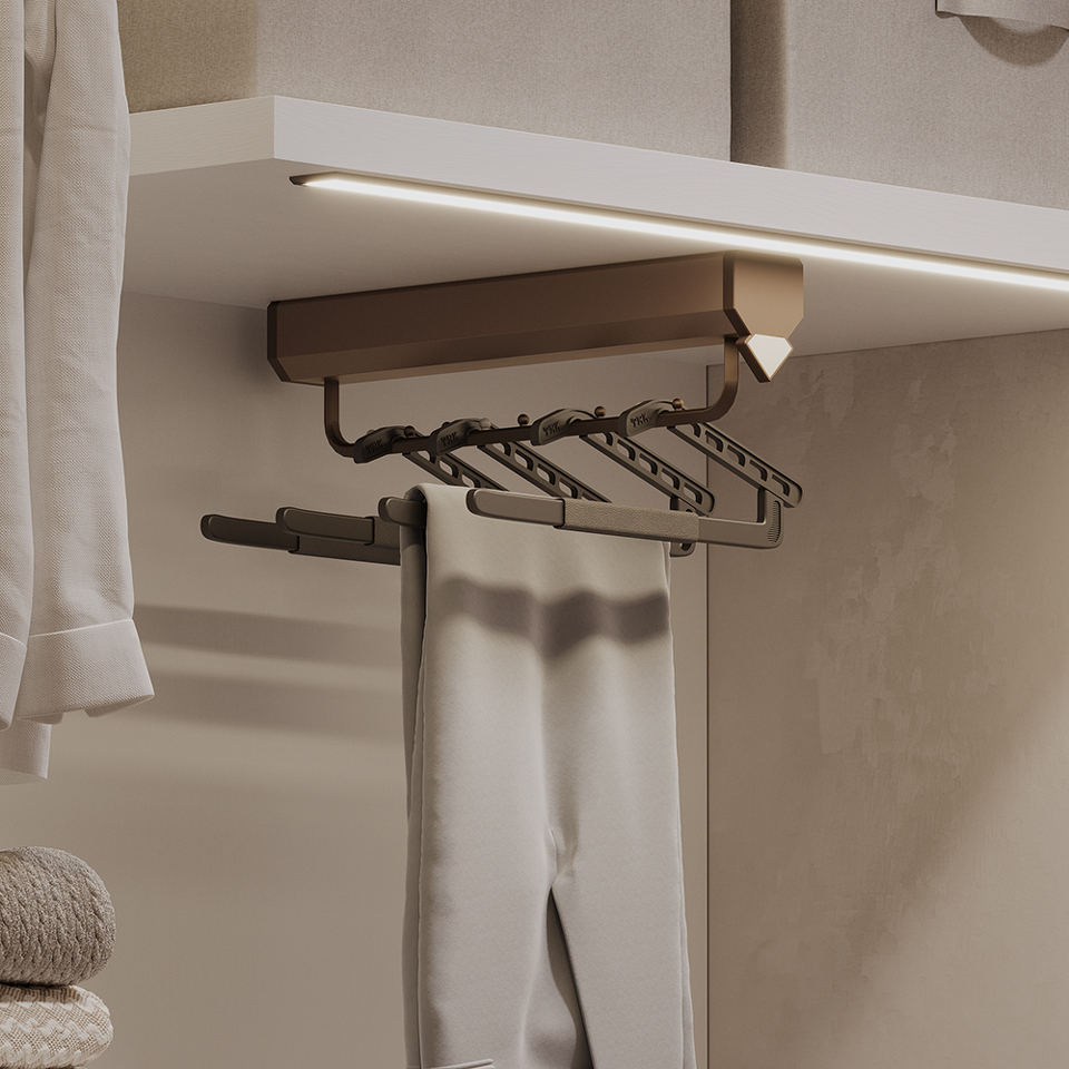 Фото Duslar Вешалка RAMINA для брюк и юбок, длина 320 мм, коричневый