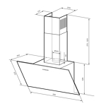 Превью картинка Наклонная вытяжка Lex MOZA 600 WHITE воздухоочиститель #4