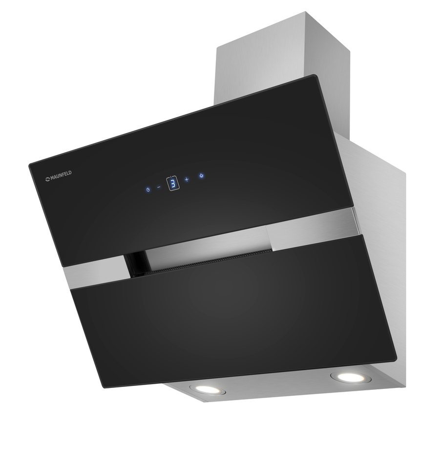 Фото Наклонная вытяжка Maunfeld MERSEY 50 Inox Glass black