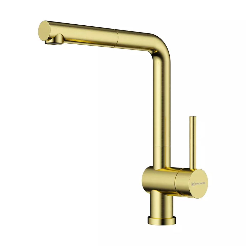 Фото Смеситель для кухни Omoikiri Akashi-S-LG латунь/светлое золото