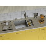 Превью картинка Металлическая мойка Omoikiri Taki 69-2-U/IF-R Side-LG нерж. сталь/светлое золото #3