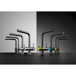 Превью картинка Смеситель для кухни Omoikiri Hotaru-GM-WH латунь/вороненая сталь/белый #2