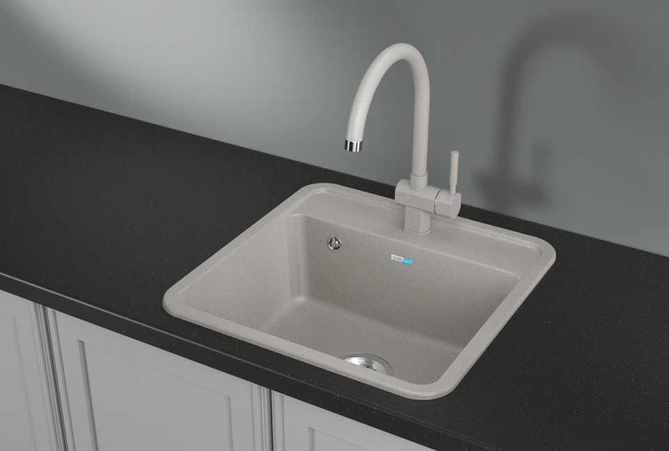 Фото Кварцевая мойка GRANULA 5001, БАЗАЛЬТ