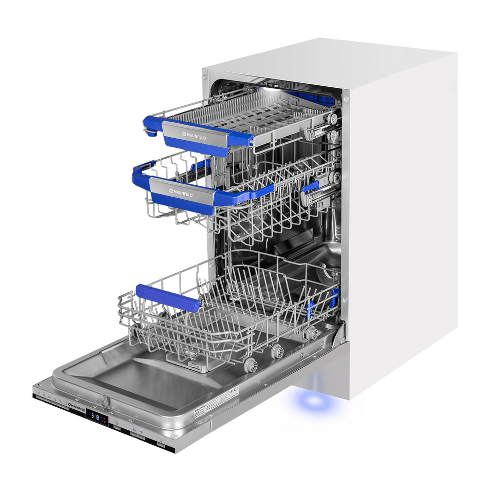 Фото Посудомоечная машина 45см встраиваемая Maunfeld MLP45230 Light Beam Inverter Wi-Fi