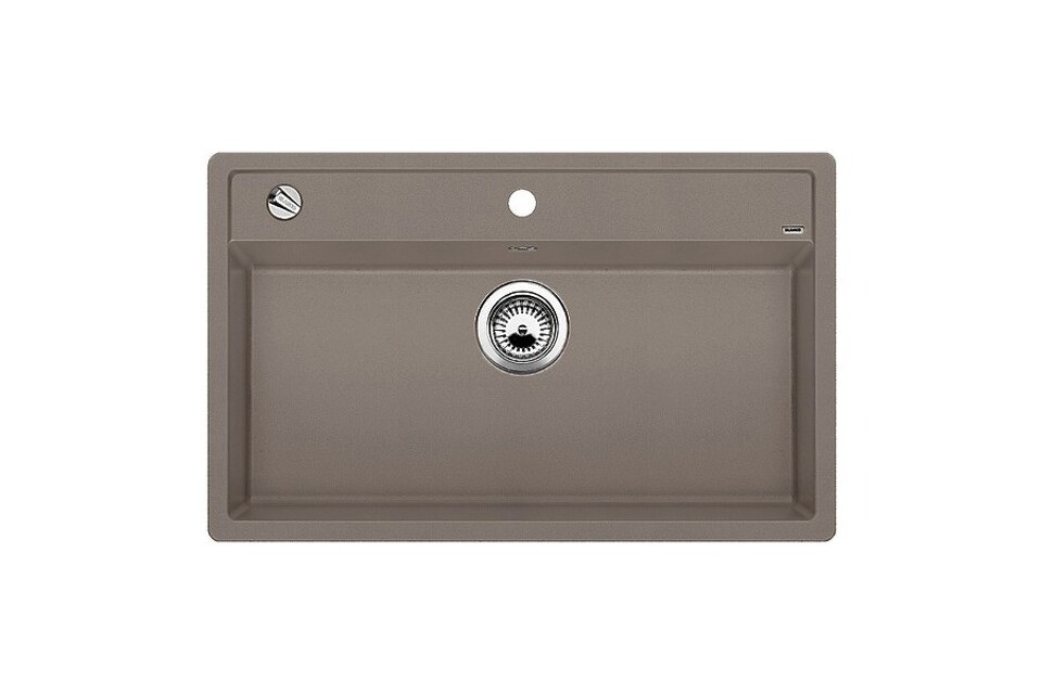 Фото Гранитная мойка Blanсo DALAGO 8 SILGRANIT PuraDur серый беж с клапаном-автоматом