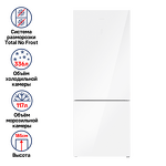 Превью картинка Холодильник с нижней морозилкой Maunfeld MFF1857NFW #1
