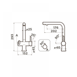 Превью картинка Смеситель для кухни Omoikiri Hotaru-CH-B латунь/хром/голубой #2