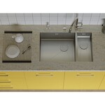 Превью картинка Металлическая мойка Omoikiri Taki 69-2-U/IF-L Side-LG нерж. сталь/светлое золото #4