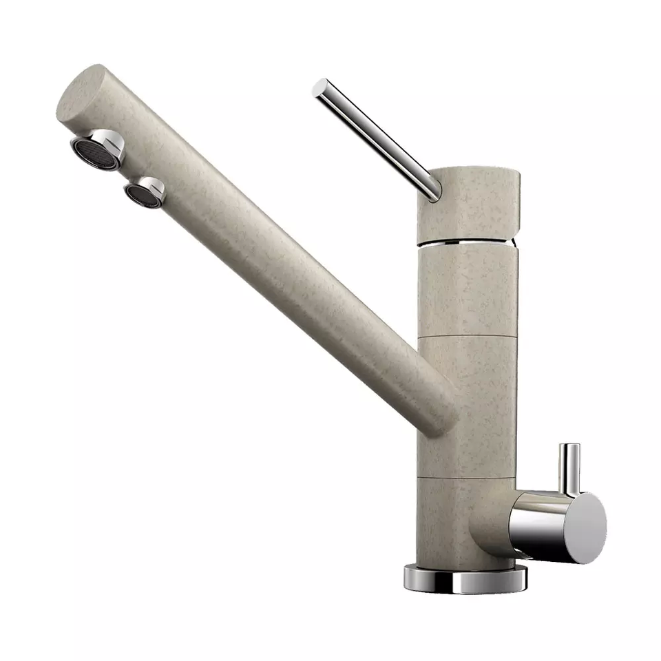 Фото Смеситель для кухни Omoikiri Tonami-SA латунь/бежевый