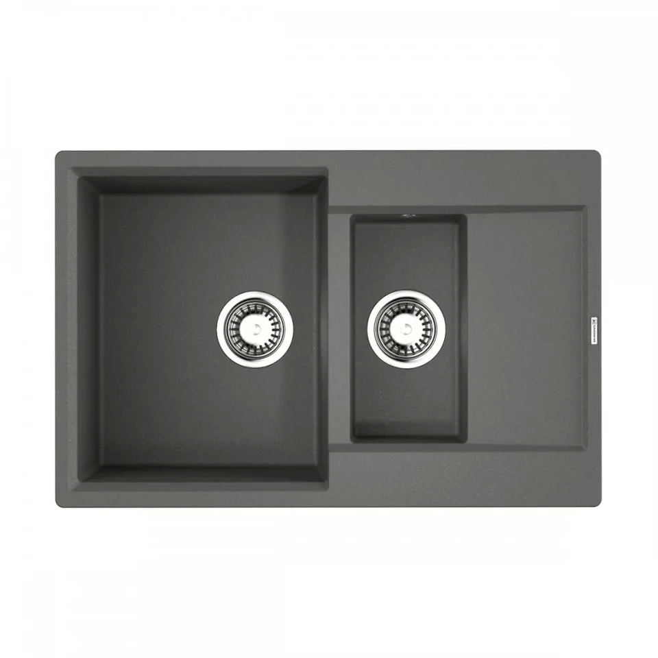 Фото Гранитная мойка Omoikiri Daisen 78-2T-PL Tetogranit/платина