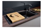 Превью картинка Гранитная мойка Blanсo AXIA III XL 6 S SILGRANIT PuraDur белый, разделочный столик ясень c кл.-авт. InFino #2