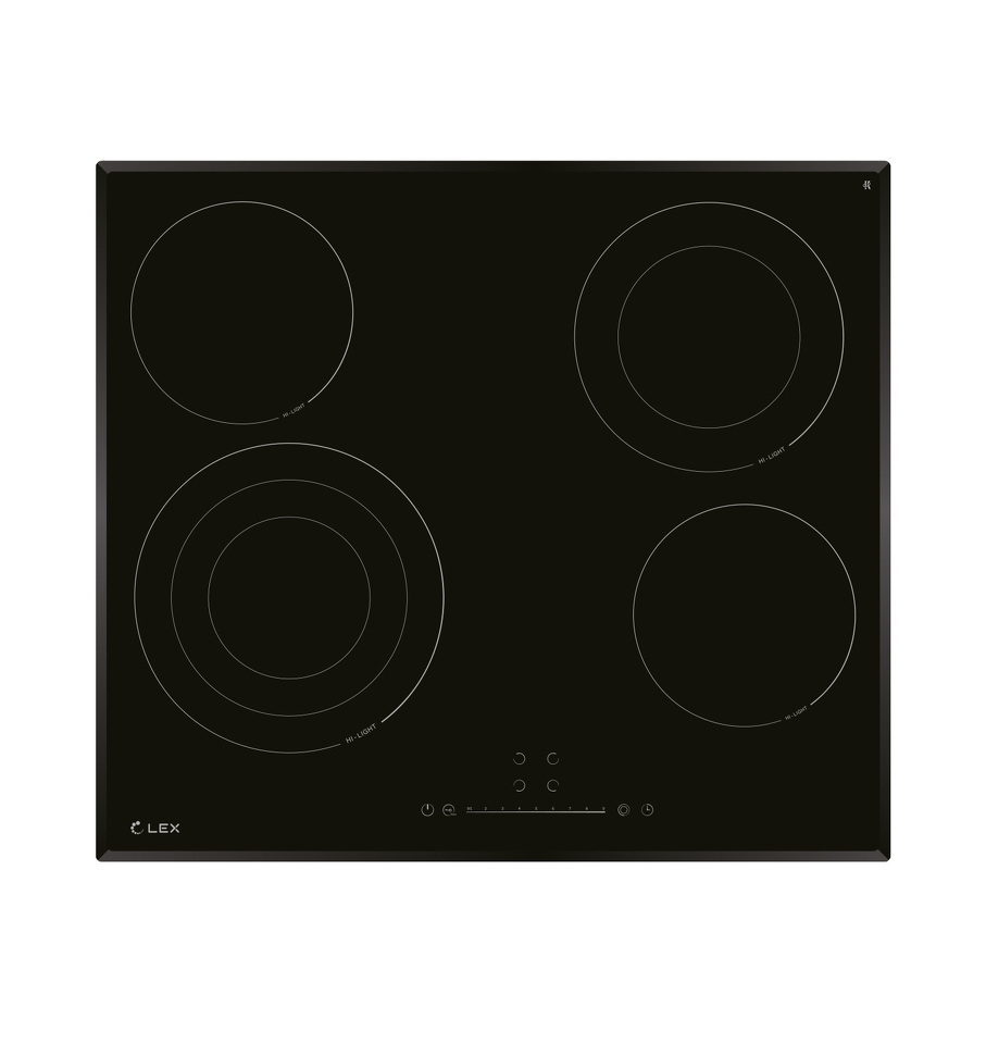 Фото Электрическая варочная панель Lex EVH 642C BL панель стеклокерамическая электрическая