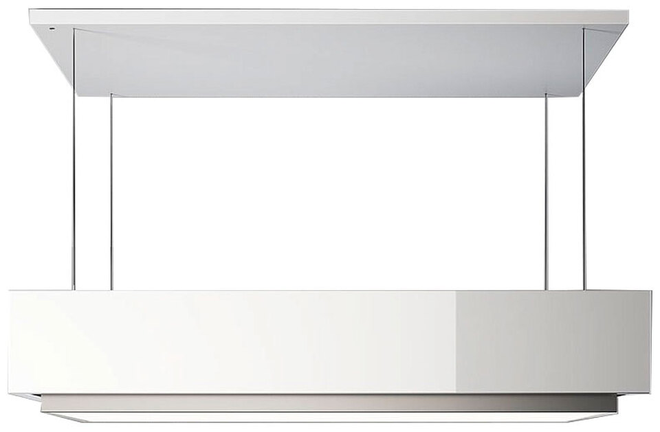 Фото Островная вытяжка Falmec LEVANTE IS.120 VETRO BIANCO