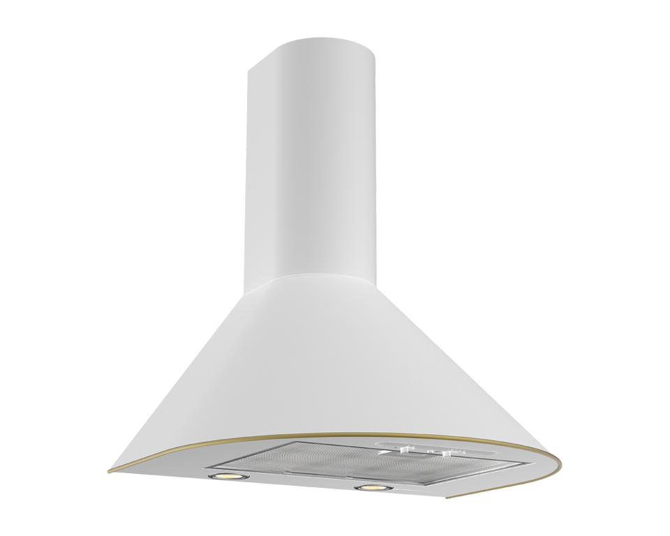 Фото Купольная вытяжка Elikor Эпсилон 60П-430-П3Л белый/зол.