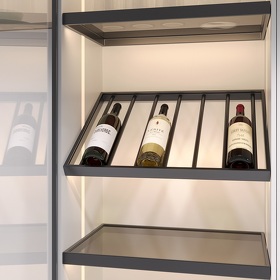 Картинка Duslar Полка WINERY для бутылок с подсветкой, ширина 567 мм, глубина 370 мм, антрацит