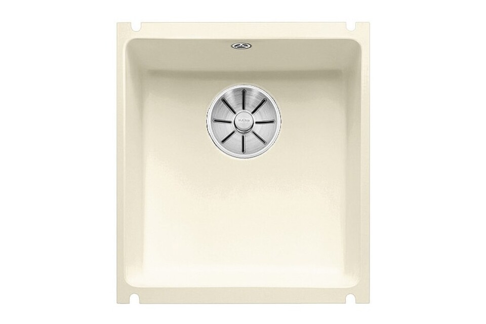Фото Гранитная мойка Blanсo SUBLINE 375-U керамика PuraPlus глянцевый магнолия  с отв.арм. InFino