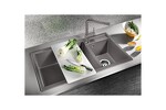 Превью картинка Гранитная мойка Blanсo METRA 9 SILGRANIT PuraDur (чаша слева) серый беж #4