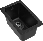 Превью картинка Кварцевая мойка Rivelato BERKANA 25 подст.монтаж 1-чаш 305*455 nero #2