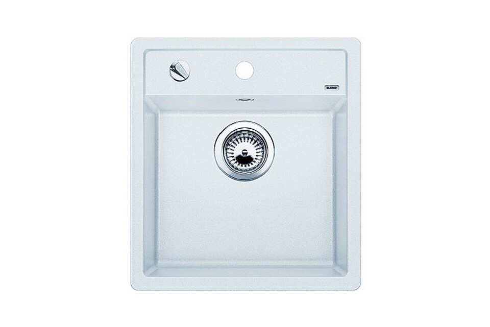 Фото Гранитная мойка Blanсo DALAGO 45 SILGRANIT PuraDur белый с клапаном-автоматом