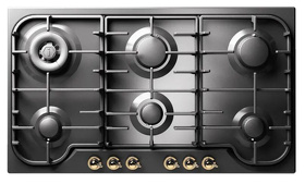 Картинка ILVE HCB906CN/MGG матовый графит (фурн. латунь)