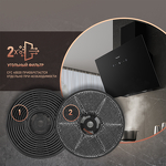 Превью картинка Наклонная вытяжка Weissgauff Tau 60 TC BL #10