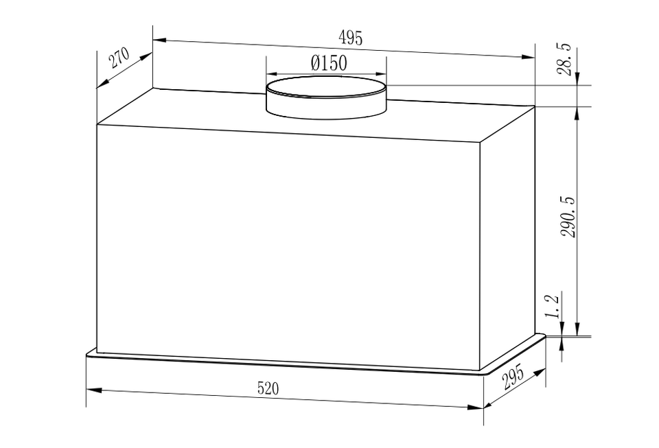 Фото Полновстраиваемая вытяжка Weissgauff BOX 900 Remove Touch Black Glass