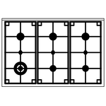 Превью картинка Центр варочный ILVE  L096WM3/MG матовый графит (сатинированная сталь) #2